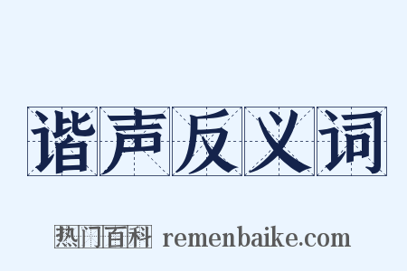 谐声反义词是什么意思的图片